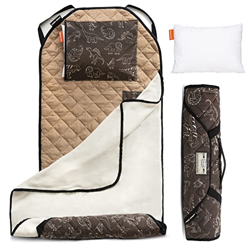 Tot Cot Kids Nap Mat - Toddler Preschool Daycare Bedding Cover with Blanket and Pillow - Ages 2 Yrs to 5 Yrs