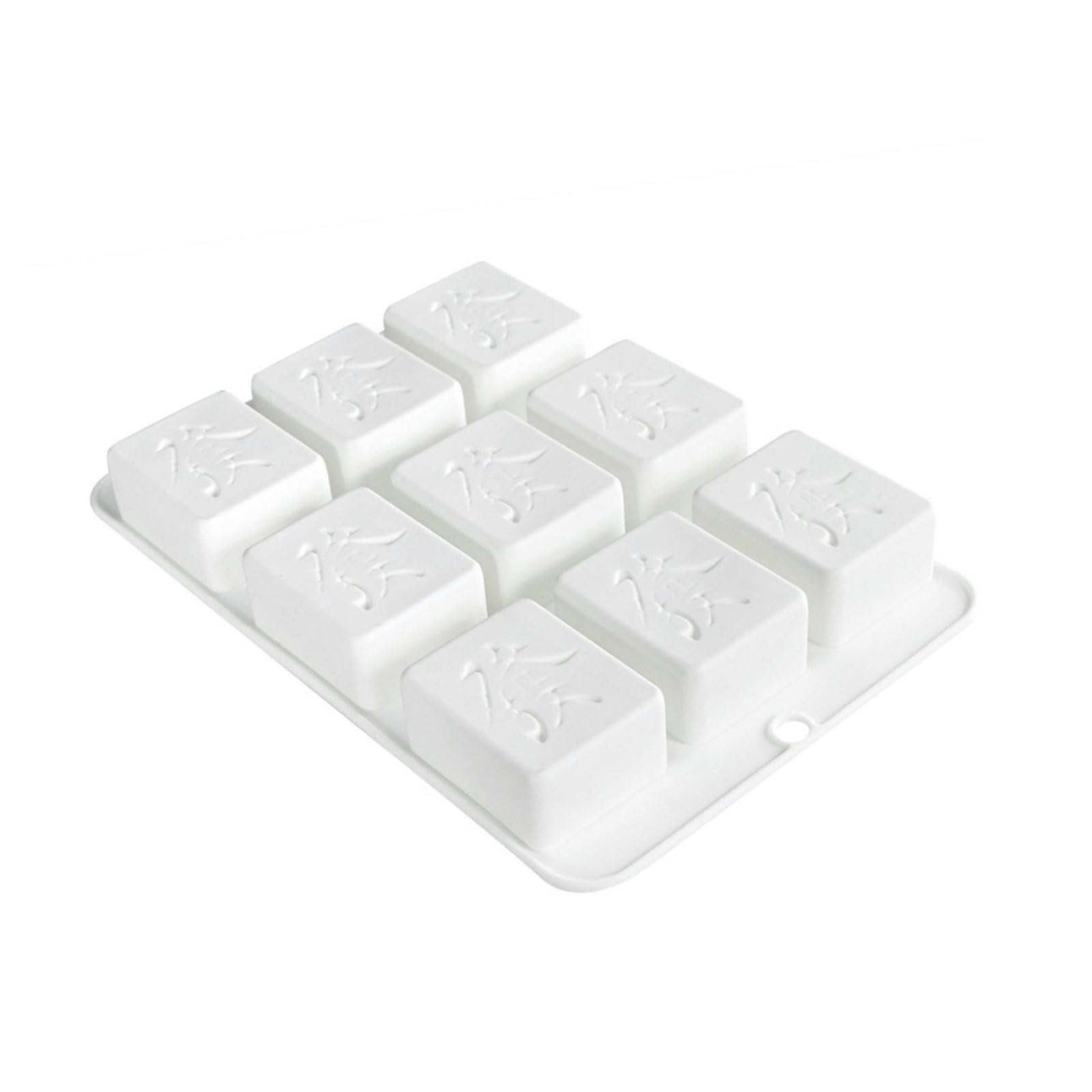 FACAILUO Chinese Styles Fortunes Mousses Cake Molds 4/9 Cavity Silicone Baking Tray for Chocolate Candle Making Traditional