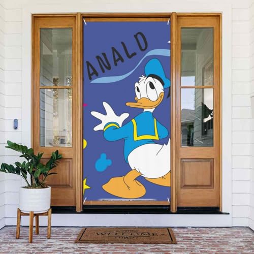 ドナルドダック のれん シンプル ナチュラル ロング 幅90×丈185cm 間仕切り 暖簾 目隠し 半間のれん 和み 人気 gg55