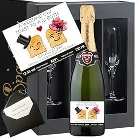 Buy Personalized Mr & Mrs Wedding Toast Champagne Gift Set with Custom Label and 2 Flutes in Elegant Magnetic Box Buy Personalized Mr & Mrs Wedding Toast Champagne Gift Set with Custom Label and 2 Flutes in Elegant Magnetic Box – Sparkling Direct