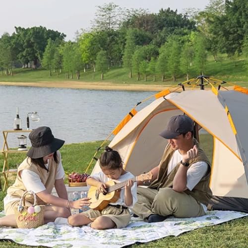 Carpa de camping doble puerta gran espacio portátil miniatura 3