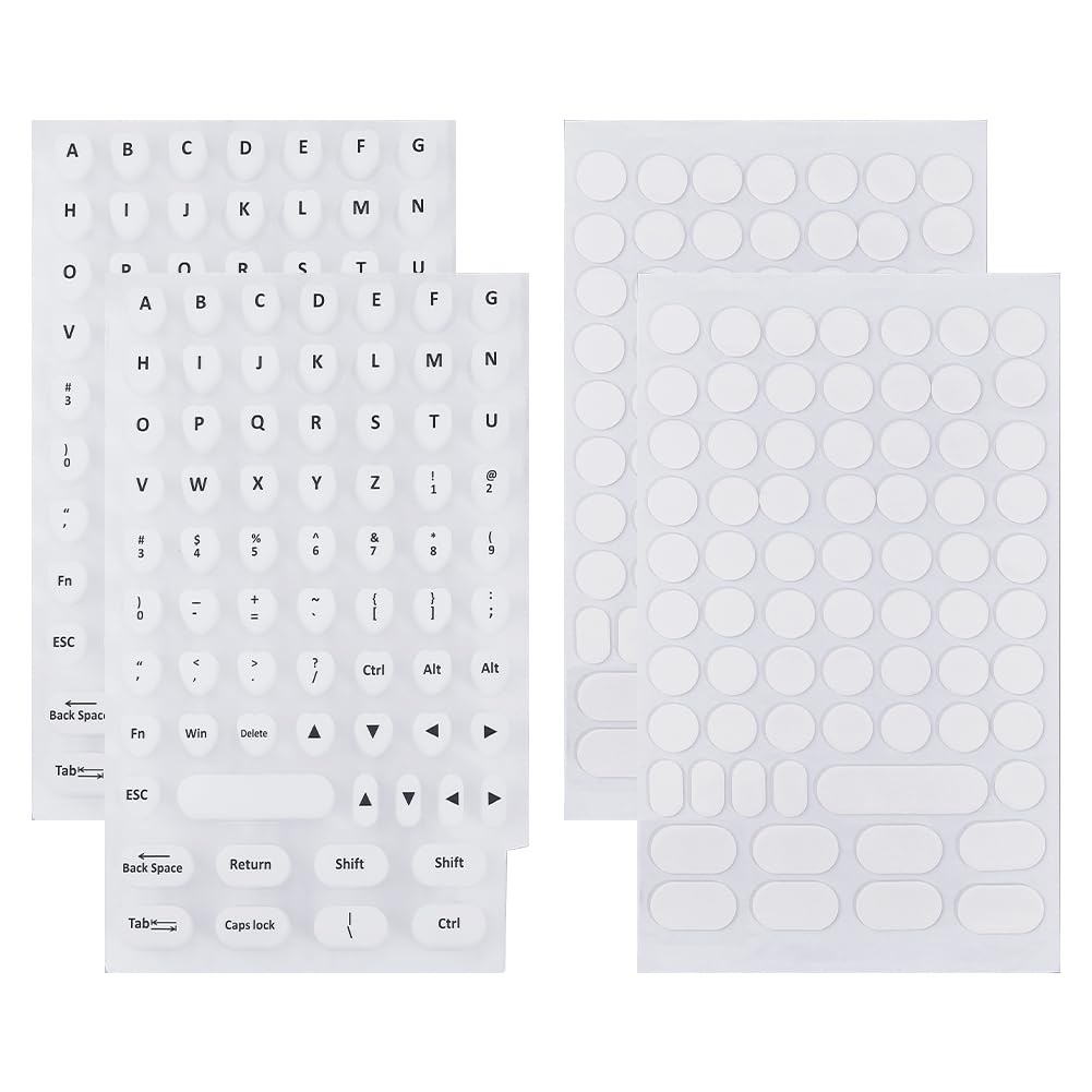 SUPERFINDINGS 2 Set di Divaricatori di Tasti Tastiera Trasparente Protezione per Unghie Adesivi per Tastiera Protezione di Colpo per Le Donne Con Unghie Lunghe