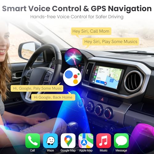 9" Double Din Car Stereo with Wireless Apple CarPlay & Android Auto,QLED IPS Touchscreen Double Din Radio,1080P Backup Camera, Mirror Link, Voice Control, Bluetooth 5.3, GPS, AM/FM, Type-C, EQ, SWC - Image 4