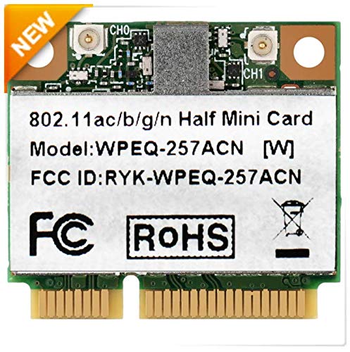 WPEQ-257ACN 802.11ac/abgn PCI Express Mini Card (Half) miniatura 1