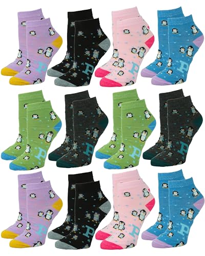 Image of Gelante 12-Pair Women's Ankle Socks, Colorful Comfortable Lightweight Breathable Athletic