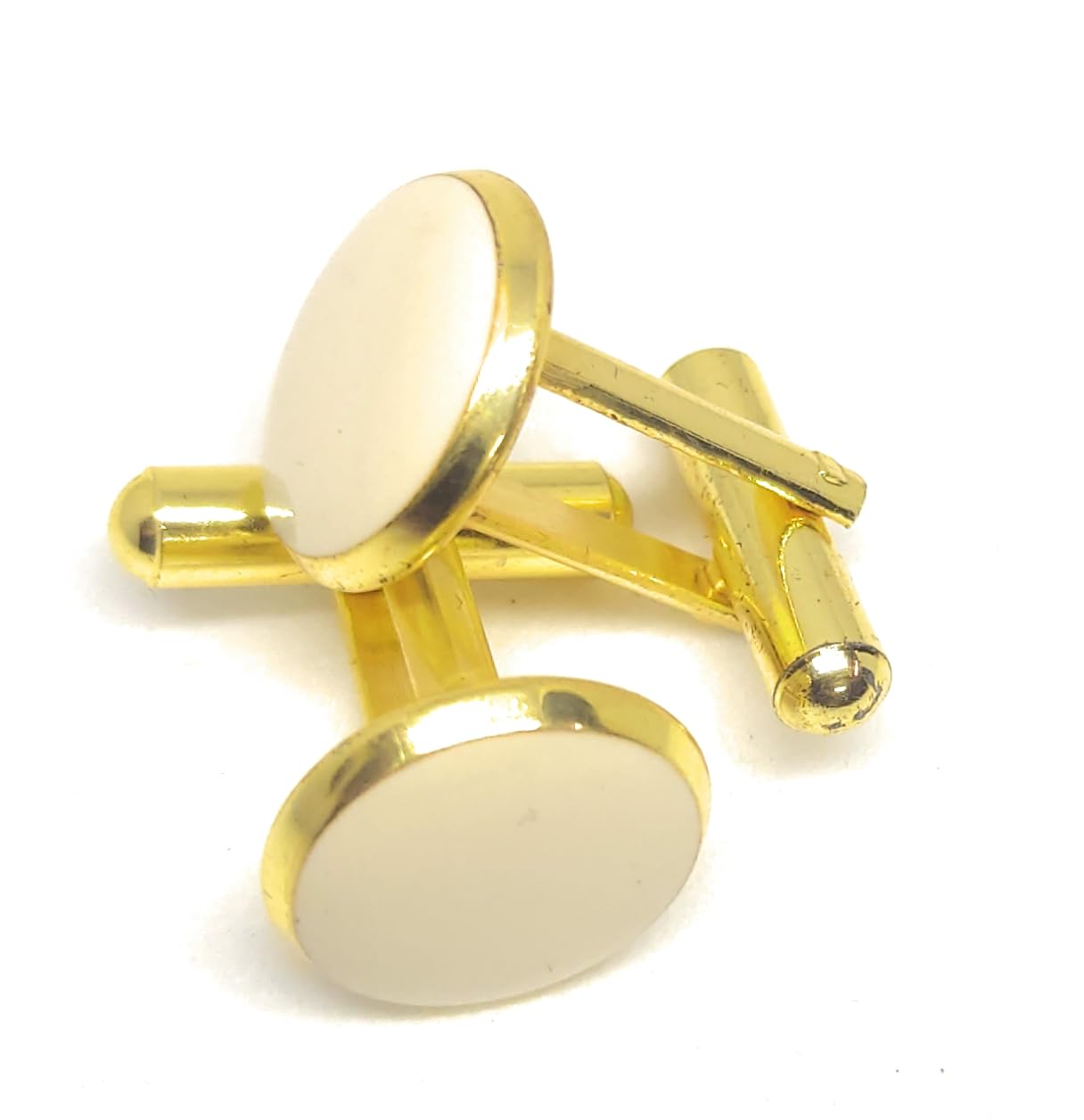 HbS Gloden,White Color Golden Plated 2pcs Formal Wedding Shirt, Suit, Blazer Cufflinks Pair Set for Men (B0CM9N3FH1) Amazon Price History, Amazon Price Tracker