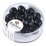 Rayher 14409576 Renaissance-Perle, 9 mm ø, Dose 13 Stück, schwarz