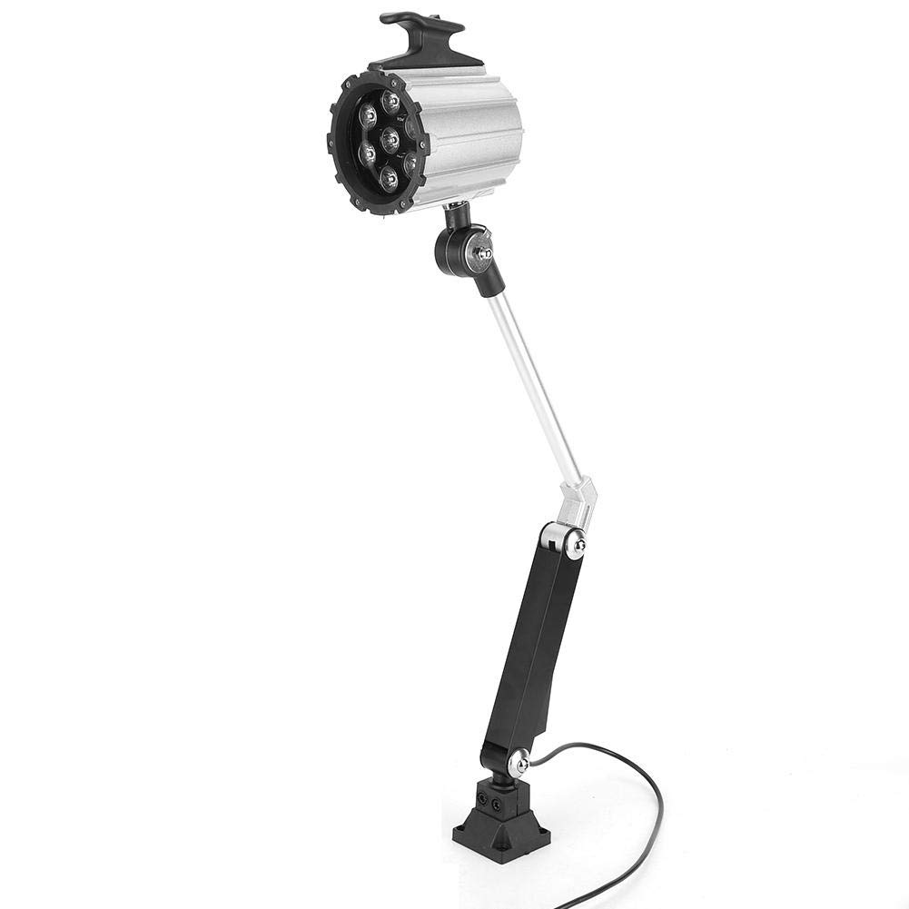 Lampada da lavoro a LED, faro da lavoro a LED multiuso, libri di lettura per la manutenzione di ricambi auto per officina meccanica per tornio(Silver black)