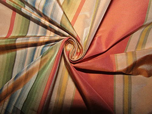 Taffetas de soie 100% à rayures multicolores pour donner vie à vos créations uniques
