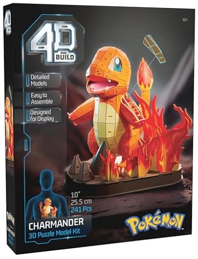 PUZZ4D - Maqueta Charmander de 241 Piezas, Puzzle 3D Pokemon Charmander de 25,5 cm, Maquetas para Construir Adultos y Niños, Puzzles para Adultos y Niños, 6075063, Juegos de Mesa, Juegos Infantiles | Ya disponible en tu tienda friki favorita! En mundofriki.es!