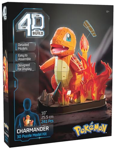 PUZZ4D - Maqueta Charmander de 241 Piezas, Puzzle 3D Pokemon