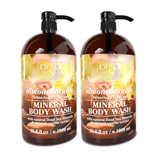 Dead Sea Collection Shower Gel for Women and Men, Body Wash with Pure Dead Sea Minerals and Sweet Almond Oil