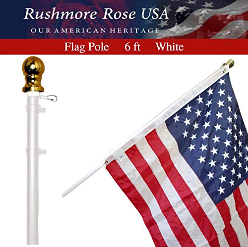 Flag Pole: 6 Foot Tangle Free Spinning Flag Pole. Residential or Commercial Flag