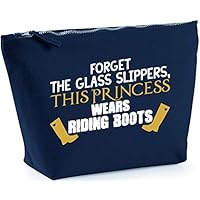 Hippowarehouse Forget the glass slippers, this princess wears riding boots printed make up cosmetic wash bag 18x19x9cm