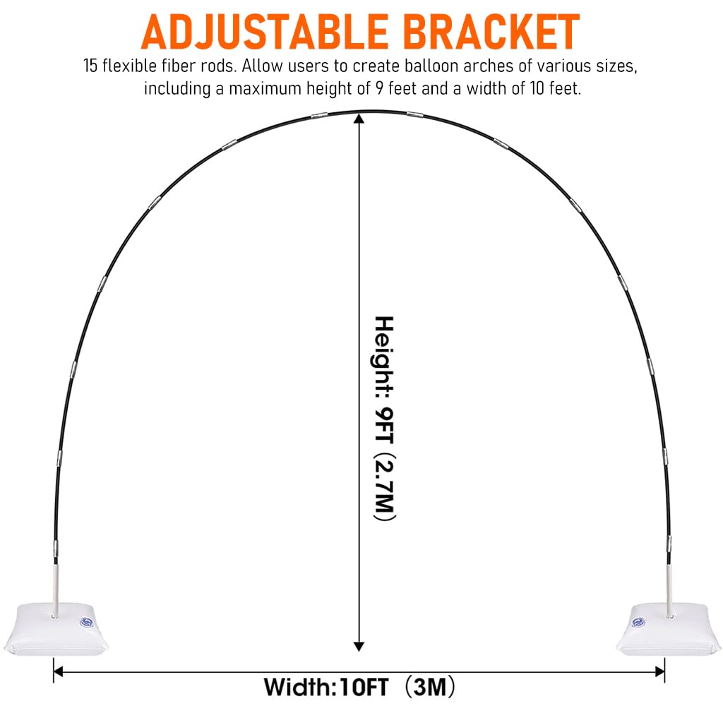 HASTHIP Balloon Arc Stand for Decoration, 9FT Height Adjustable, Pack Of 1 1