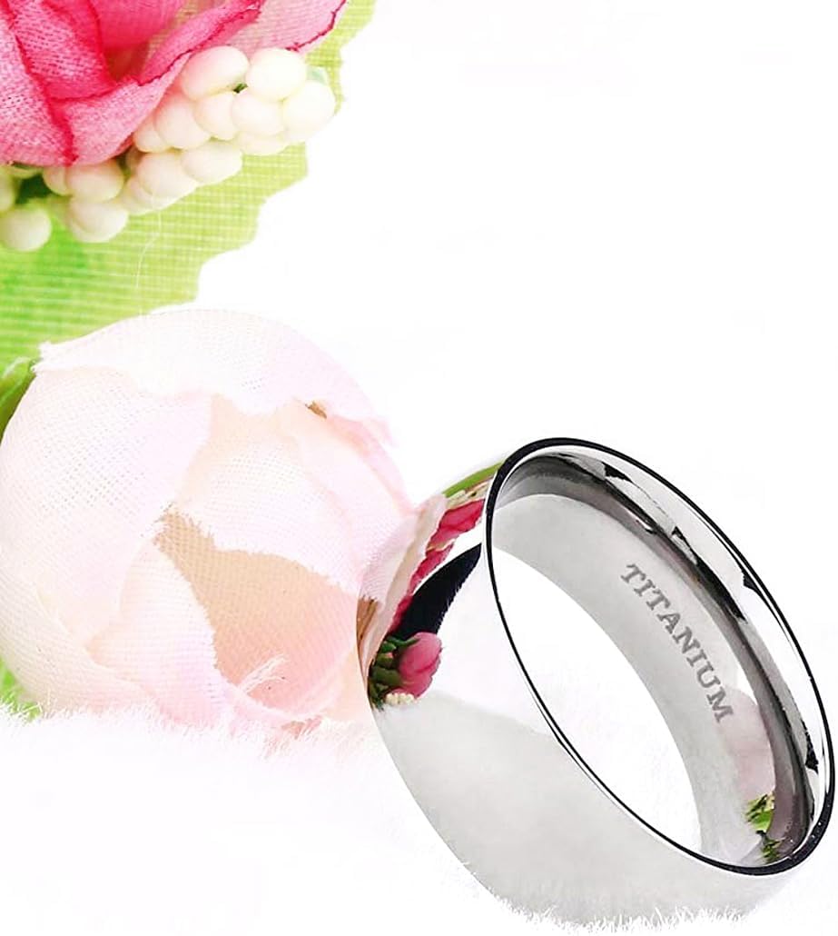 TIGRADE 2mm 4mm 6mm 8mm 10mm Titanium Ring Plain Dome High Polished Wedding Band Comfort Fit Size 3-15 - Image 2