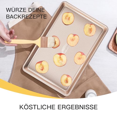 image for HONGBAKE Baking Sheet Pan Set of 3, Cookie Sheets for Oven, Nonstick H