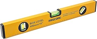 Firecore Measuring Spirit Level,16in. Aluminum Alloy Torpedo Level, 45°,90°,180°, Shock Resistant for Construction, Carpenters, Picture Hanging — FSL400AL