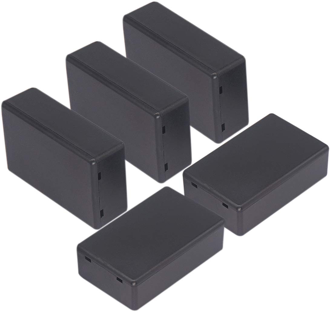 Zulkit 5Pcs Project Boxes ABS Plastic Electrical Project Case Power Junction Box Black 3.15 x 1.97 x 1.02 inch (80 x 50 x 26 mm)