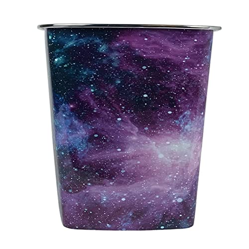 KOLORAE Waste Can 10L (2.6 Gallons) - 3 Pack Trash Garbage Can for Home, Office, Dorm Room Wastebasket (Galaxy)