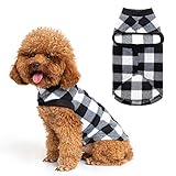 EXPAWLORER Plaid Dog Hoodie,Pet Clothes Cat Sweaters with Warm Fleece,Pet Warm Sweatshirt Soft Vest...
