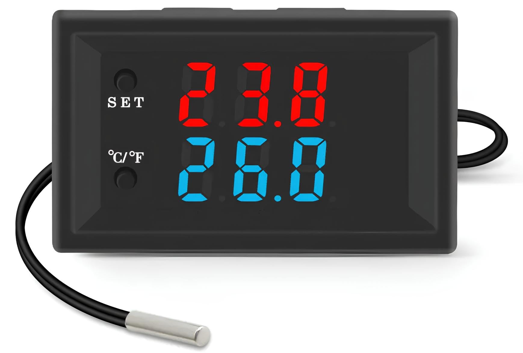 Shockley 12V w1209WK Temperature Controller Programmable -50 to 110 Degree Celsius Heating/Cooling Thermostat Control Switch NTC Sensor Probe Dual Color LED Display (W1209WK - 1 Piece) (B0CRMF2S2H) Amazon Price History, Amazon Price Tracker