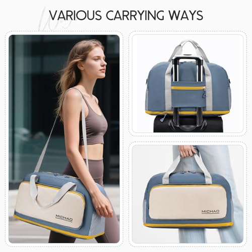 BAGROUPS Handgepäck Tasche 55x40x23 Lufthansa Faltbare Wasserdicht Reisetasche 55 x 40 x 23 cm Groß Erweiterbar Handgepäck für Flugzeug Diebstahlsichere Sporttasche für Weekender Fitness Damen Herren