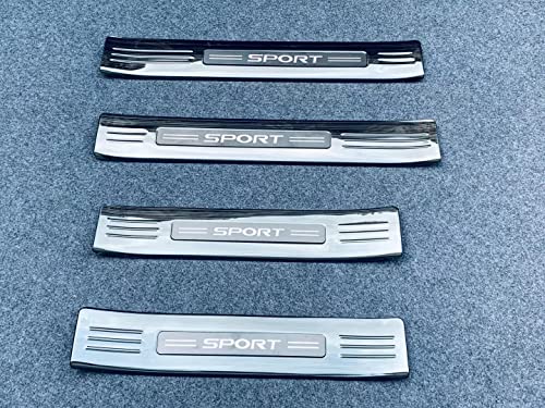Gzbftdh Car Door Entry Guard, For Toyota Highlander 2021 2022 Kick Panels Guard Scuff Plate 4Pcs, Stainless Steel Car Door Sill Protector Cover, Automotive Interior Accessories (Black) #TOP2