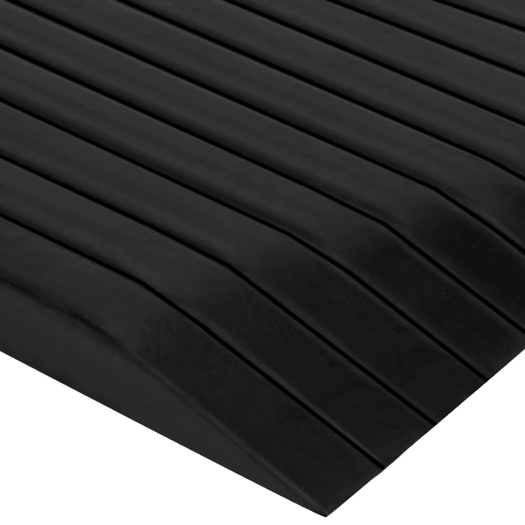 Rampas de umbral de goma con superficie antideslizante para silla de ruedas, scooter, andador, entrada, aparcamiento, seguridad, 2 unidades, 110 x 32 x 3,8 cm