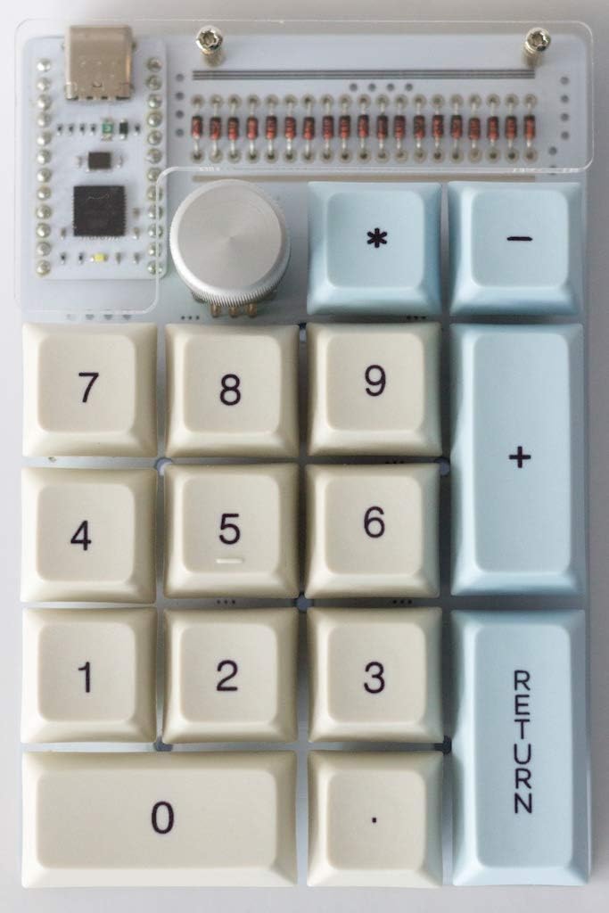 Tidbit 19 Key Programmable QMK Mechanical Numpad Kit (Plus - White)