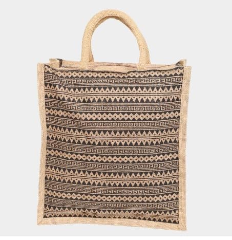 Premium Printed Jute Lunch bag, Jute bag for lunch, Tiffin bag, Office Lunch Bag, Jute Carry Handbag (Classic)-image-15