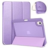 DTTO iPad Mini 6 Case 2021 with Pencil Holder, Slim Smart Trifold Stand Front Cover [Auto...