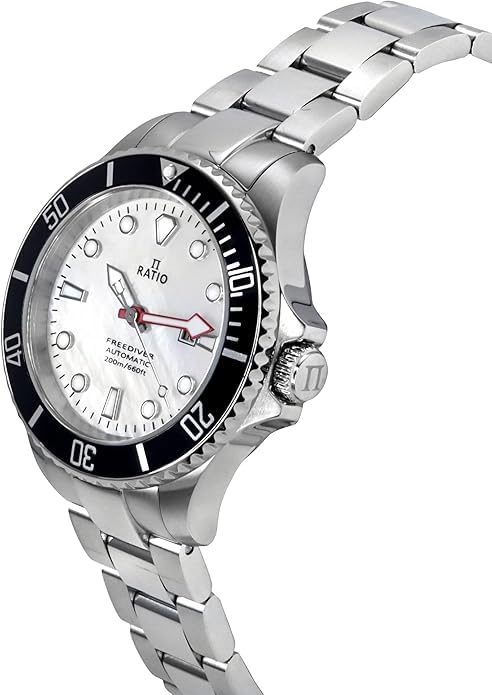 RATIO FreeDiver, orologio subacqueo da donna con cristallo di zaffiro, movimento automatico giapponese, orologio subacqueo resistente all'acqua fino a 200 m