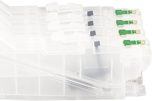 Miniatura 5 de ViaGasaFamido Cartucho de tinta PP, 4 cartuchos de tinta vacíos, cartucho de tinta de un solo uso, cartucho recargable vacío para impresora tipo