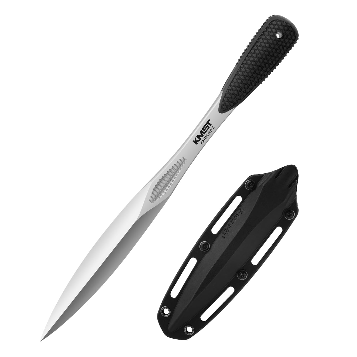 kaimeisite Bayonet Knife with Sheath: Fixed Blade Tactical Bayonet Knives for Survival Hunting Camping - 3.9