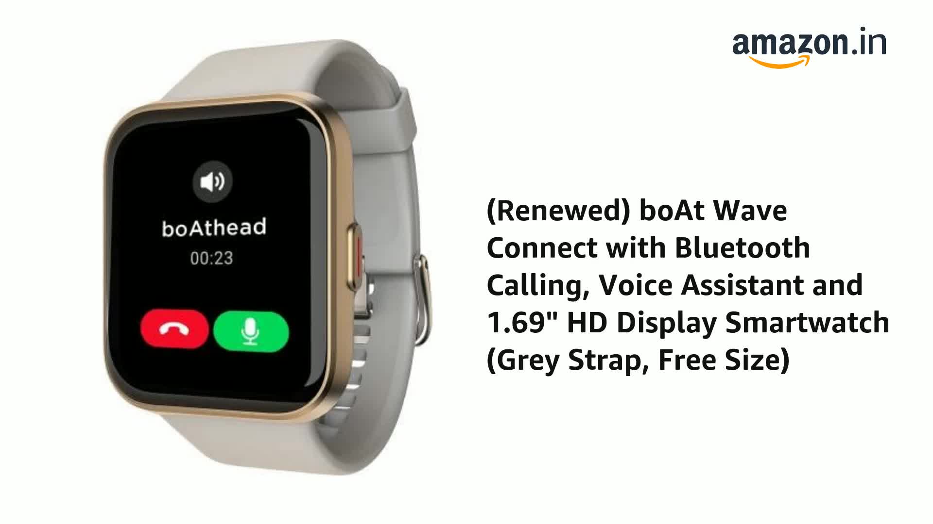 Boat wave connect bluetooth calling smartwatch amazon Clearance