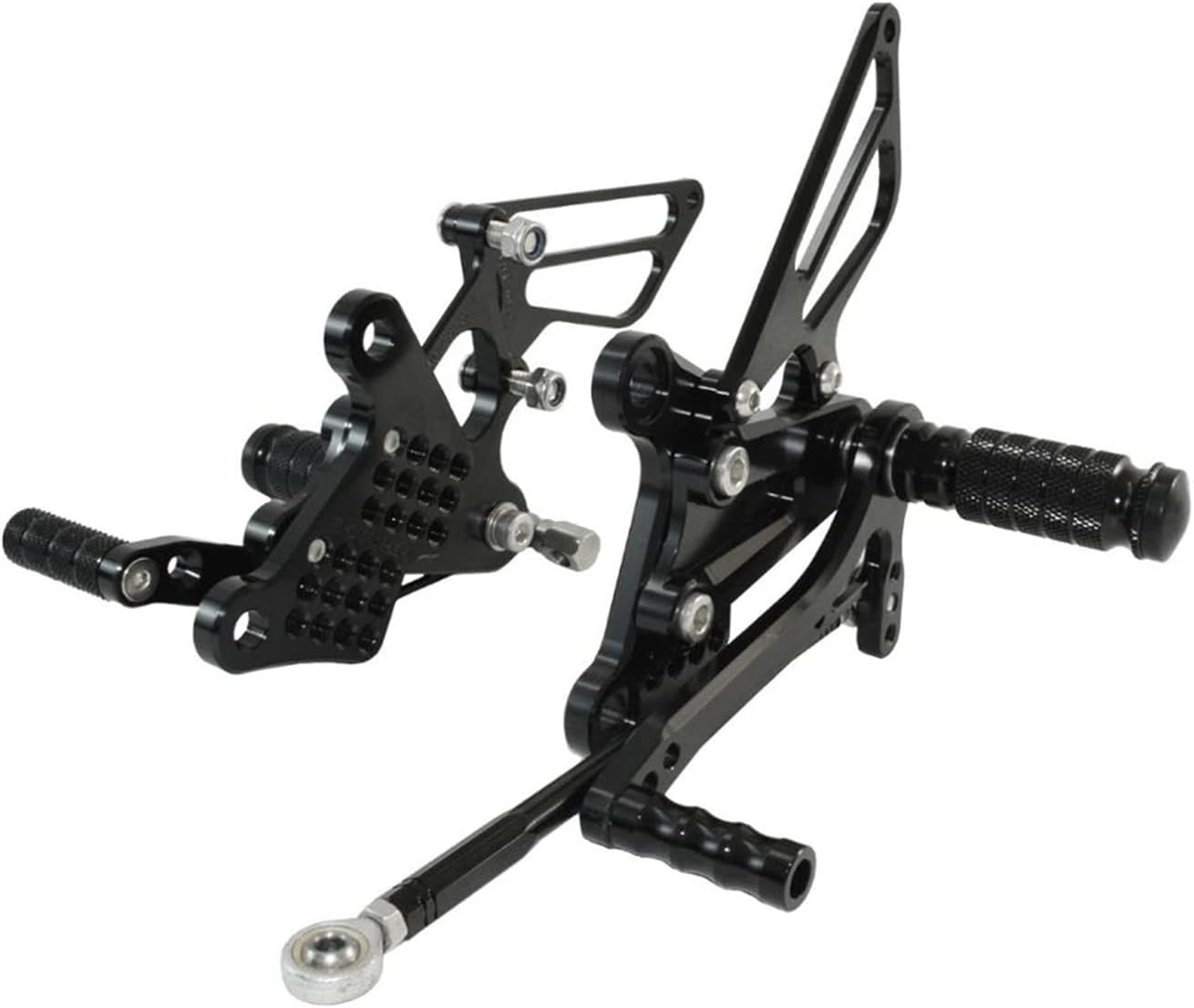 AKTIML(小さな店) 調整可能なアルミオートバイリアセットフットレスト