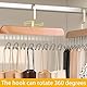 Gürtelhalter Kleiderschrank, 2 Stück Holz Kleiderbügel Krawattemhalter mit 8 Haken 360 Grad Drehbarer Krawattenbügel rutschfest Gürtel Schal Organizer Aufbewahrung