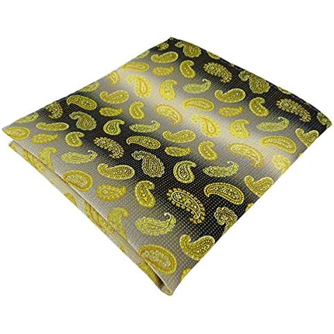 TigerTie Men's Paisley Handkerchief - Yellow - One size Cover