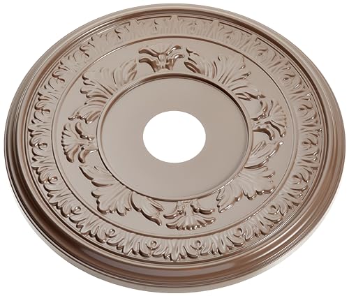 Image of 19 inchOD x 3 1 /2 inchID x 1 inchP Baltimore Thermoformed PVC Ceiling Medallion (Fits Canopies up to 7 3 /4 inch), UltraCover Satin London Grey