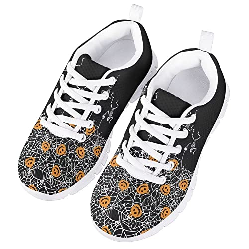 AmzPrint Burning Basketball Fire Football Print Shoes for Girls Running Walking School Casual Girls Fashion Sneakers