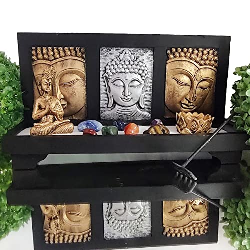 Jardim Zen Japônes Altar Buda Hindu Incensario Chakras Yoga