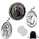 RNXSIB Christopherus Auto Magnet, Heiliger Christophorus Auto Plakette, 4 cm Durchmesser, 3 mm Dicke, Mit Retro Gold Anhänger Und Schwarzer Aufbewahrungstasche