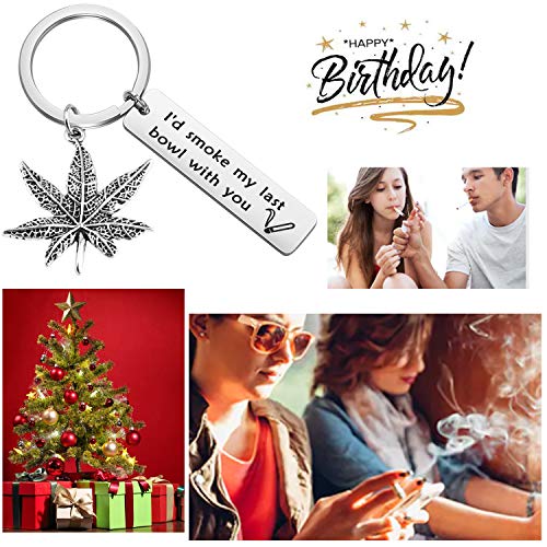 Gzrlyf I'd Smoke My Last Bowl with You Keychain BFF Gifts Funny Couple Gifts for Him Her 7 Gzrlyf I'd Smoke My Last Bowl with You Keychain BFF Gifts Funny Couple Gifts for Him Her - Image 8