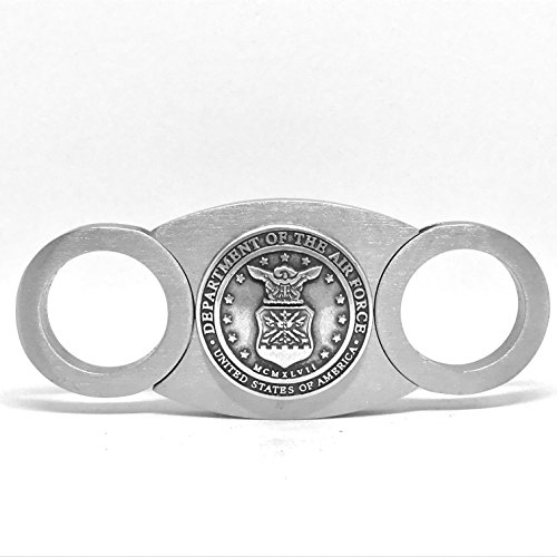 US Air Force Cigar Cutter, Self-Sharpening Double Guillotine Blades Cutters for Cigars in Gift Box by Cigar Cutters by Jim (AFC1)