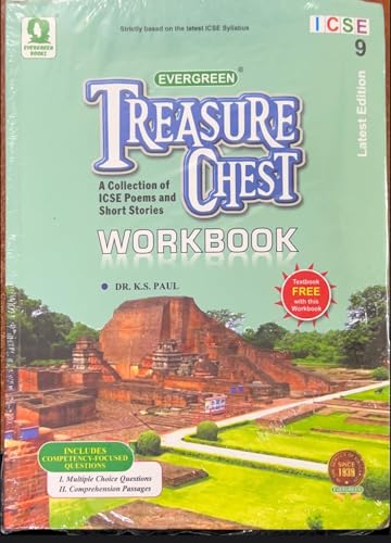 Image of Evergreen Treasure Chest ICSE Workbook and Textbook FREE ,Class 9 , Poems and Short Stories Collection, 2025 Edition