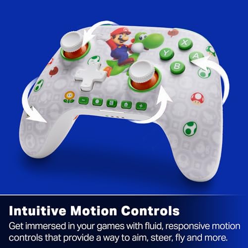 Image of PowerA Advantage Wireless Controller for Nintendo Switch 2 - Mario & Yoshi, Officially Licensed, Hall Effects, Mappable Buttons, Pro Controller, C Button, Motion Controls