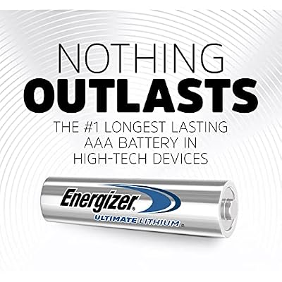 Energizer AAA Batteries, Triple A Lithium, 4 Count (Pack of 2)