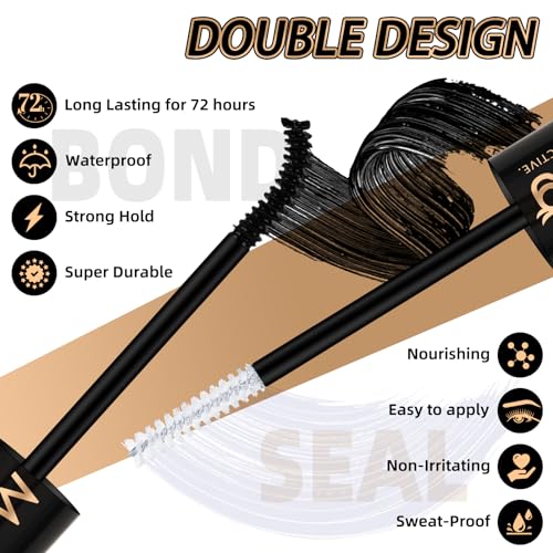 Mayhug Wimpernkleber Lash Glue 10ml Wimpernkleber 7 Tage Halt Wimpernkleber Wasserfest Starker Lash Bond und Seal Wimpernkleber Dauerhaft(A Style)