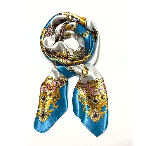 Humble Hilo Women's Fashion Scarf or Bandana Shiny Silk Feel Head or Neck Square Small & Large3
